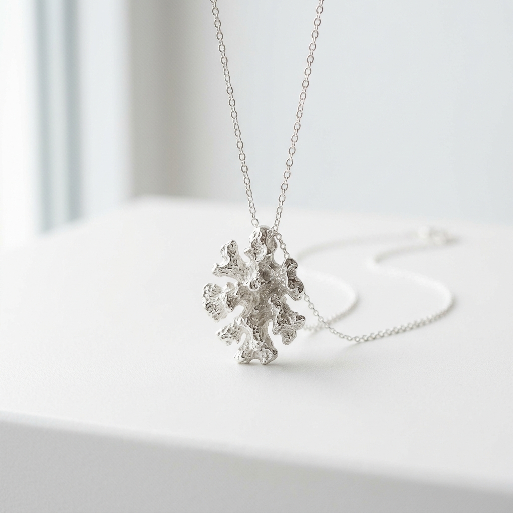 Coral textured necklace