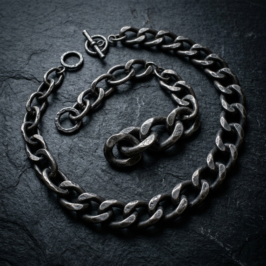 Deconstructed chain necklace