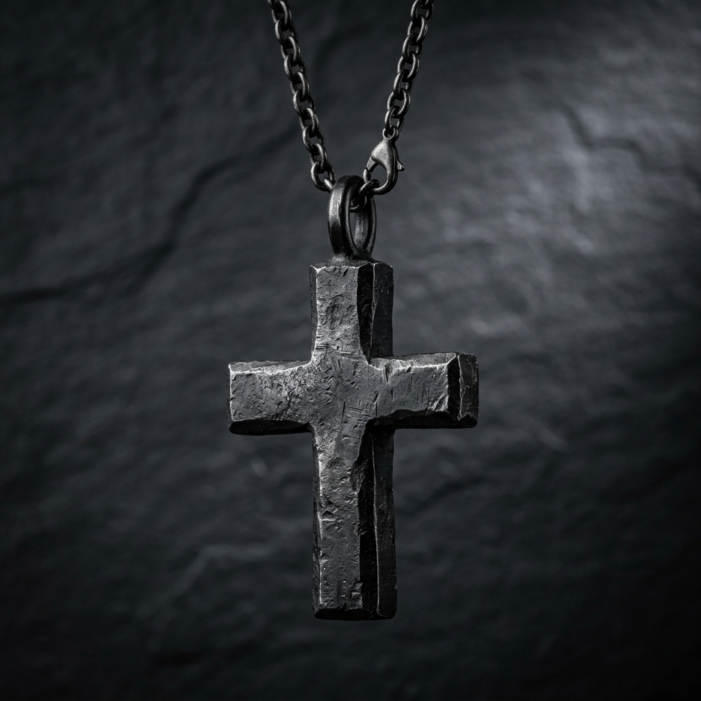 Geometric cross pendant